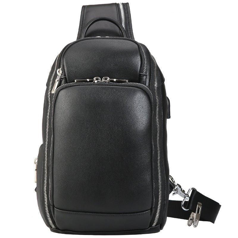 Vintage Ανδρική Τσάντα Sling Από Δέρμα